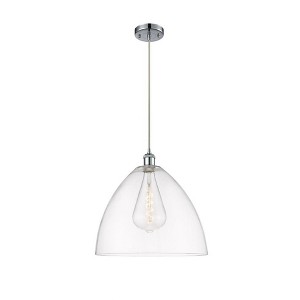 Bristol Glass - 1 Light Pendant In Industrial Style-18.75 Inches Tall and 16 Inches Wide - 1 of 1