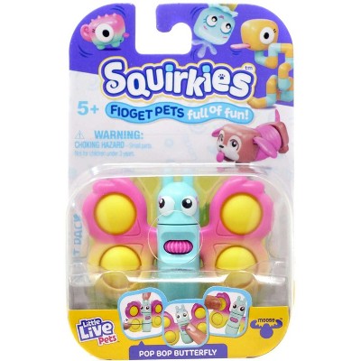 Little Live Pets, Squirkies, Interactive Fidget Toys - Pop Bop Butterfly (Color May Vary)