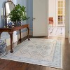 Ruggable Washable Bridgerton Crown Affair Opal Rug Ivory/Blue - 2 of 4