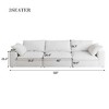 Oversized Cloud Modular Sectional Sofa,120" Down Filled Comfort 3Seater Sofa Couch for Living Room,Minimalist Wide Deep Seat Couches - 3 of 4