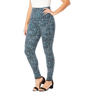Jessica London Women's Plus Size Everyday Stretch Cotton Legging - 1 of 4