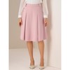 INSPIRE CHIC Women's High Waist Button Decor Vintage Pleated Flared Midi Skirt - 3 of 4
