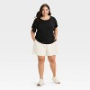 Women's Flutter Short Sleeve Knit T-Shirt - Ava & Viv™ - 3 of 3