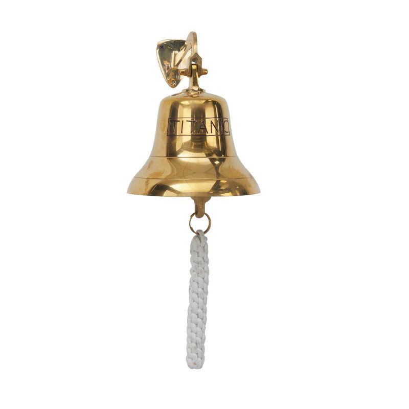 Brass Decorative Bell with Rope Detailing - Olivia & May, 2 of 8