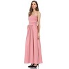 Women Strapless Maxi Boho Vintage Summer Beach Floral Print Hawaiian Party Long Dress - 3 of 4