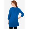 Woman Within Plus Size Perfect Three-Quarter-Sleeve Scoopneck Tunic - 3 of 4