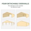 Gulches 10' x 20' Party Tent, Outdoor Wedding Canopy & Gazebo with 6 Removable Sidewalls, Shade Shelter for Events, BBQs, White - 3 of 4