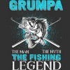 Men's Design By Humans Grumpa Man Myth Fishing Legend By HoangCathrine Tank Top - 2 of 2