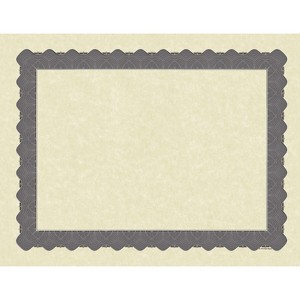 Masterpiece Studios Certificates 8.5" x 11" Beige and Metallic Silver 25/Pack (934325) - 1 of 3