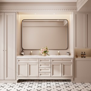 Rectangular Framed Tempered Glass Wall-Mounted Bathroom Vanity Mirror - 1 of 4