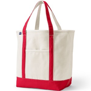 Lands' End Open Top Canvas Tote Bag - 1 of 4