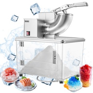 VEVOR Commercial Ice Crusher 661LBS/H, 350W Electric Snow Cone Machine with 4 Blades, 2000RPM Stainless Steel Shaved Ice Machine, Silver - 1 of 4