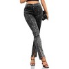 Imily Bela Womens Stretchy Jeans High Waisted Straight Leg Jeggings Split Hem Going Out Denim Pants - 2 of 4