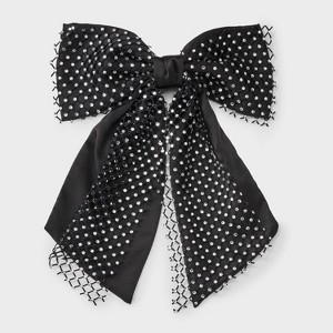 Rhinestone Mesh Hair Bow - Wild Fable™ Black - 1 of 3