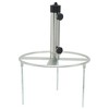 vidaXL Parasol Base with Ground Spikes for Ã˜1.5"/1.9" Silver Steel - 2 of 4