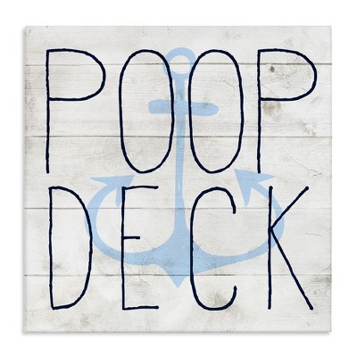 Stupell Industries Poop Deck Funny Beach House, 30" x 30"