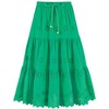 Collections Etc Tiered Eyelet Detail Scalloped Border Hem Elasticized Waist Skirt - 3 of 4