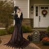FURNIinspire Decorative Holiday Scene Props 5.7ft Halloween Decor Outdoor Pumpkin Face Wizard with Sound for Yard Party, Black, 64"*27"*64" - 2 of 4