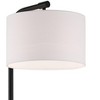 360 Lighting Serra Modern Art Deco 64" Tall Standing Floor Lamp Curved Chairside Arc Offset Arm Foot Switch Black Metal Living Room Bedroom House - 3 of 4