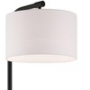 360 Lighting Serra Modern Art Deco 64" Tall Standing Floor Lamp Curved Chairside Arc Offset Arm Foot Switch Black Metal Living Room Bedroom House - image 3 of 4