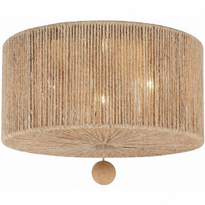 Crystorama Lighting Jessa 3 - Light Flush Mount in  Burnished Silver
