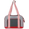 Munora - 'Candy Cane' Fashion Pet Carrier - 15"L x 8"W x 11"H - Striped Handbag Strap Design - 3 of 4