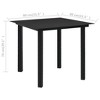 vidaXL Dining Table Black Glass, powder-coated steel 31.5 x 31.5 in - 4 of 4