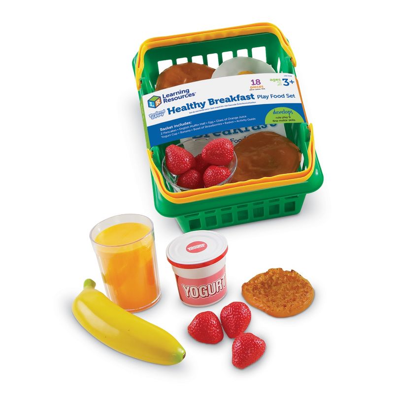 Learning Resources Play Breakfast Basket, 18 Piece Set, Ages 3+, 1 of 5