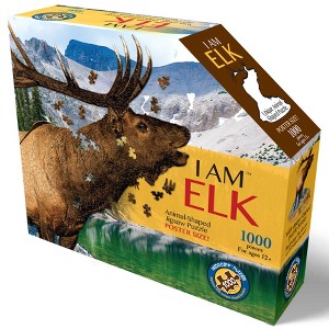 Madd Capp Puzzles:  I AM ELK - 1000 Pieces - Animal Shaped Jigsaw Puzzle - 1 of 4