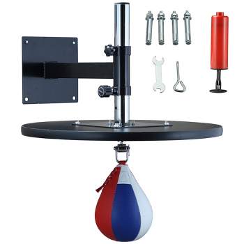 Soozier Speed Bag Platform, Wall Mounted Speedball for Boxing, MMA Workout Punching Bag Height Adjustable for Home Gym