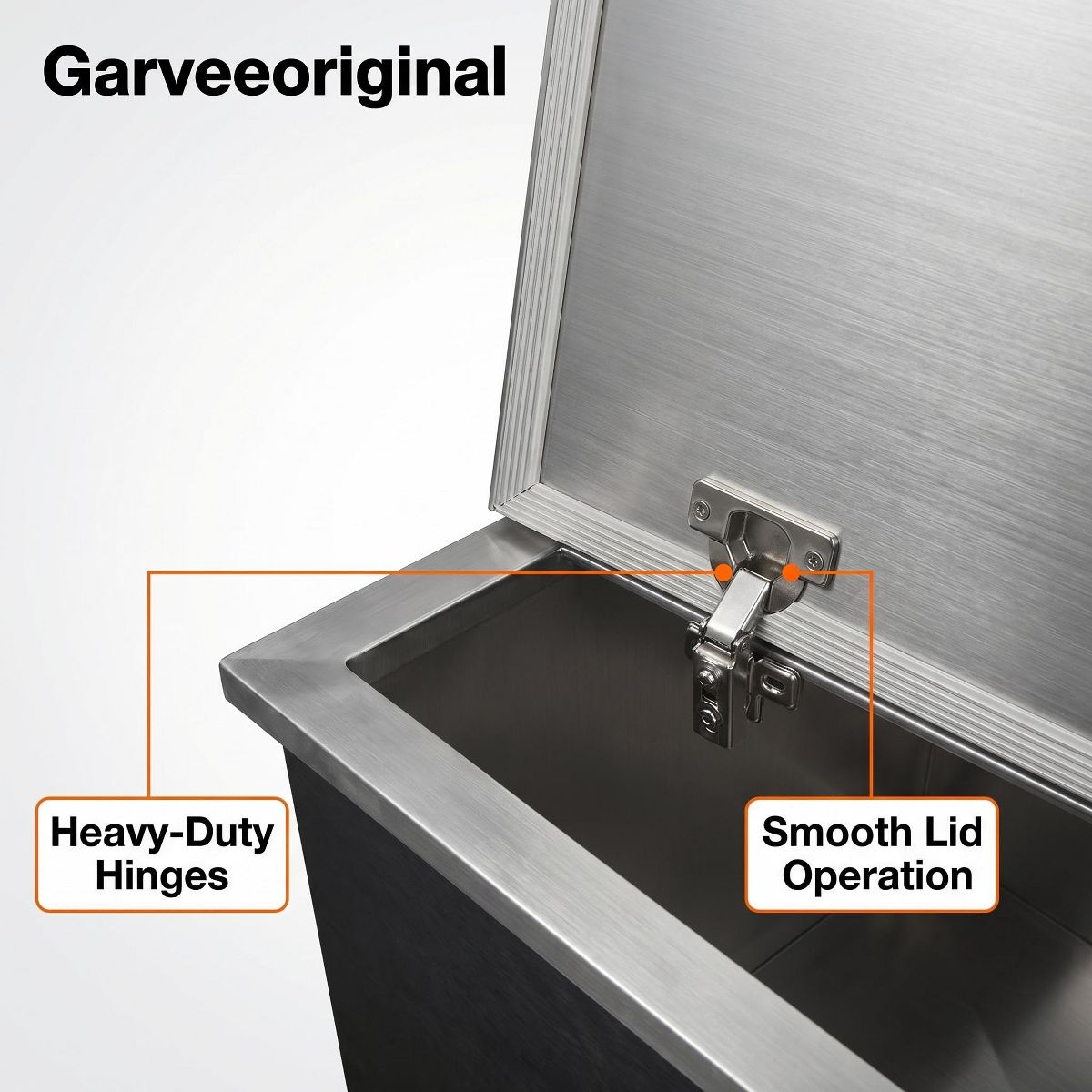 Drop In Stainless Steel Ice Cooler Bin with Lid and Drain Hole, Insulated Ice Storage Container - thumbnail 9