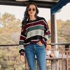 Women's Striped Drop Shoulder Sweater - Cupshe - 2 of 4