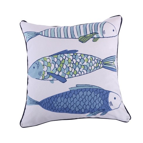 Levtex Biscayne Fish ScrnPrt Pillow