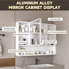 VYNXARIA 35"x28" Aluminum Medicine Cabinet Mirror with Defogging Feature & Storage Rack - 4 of 4