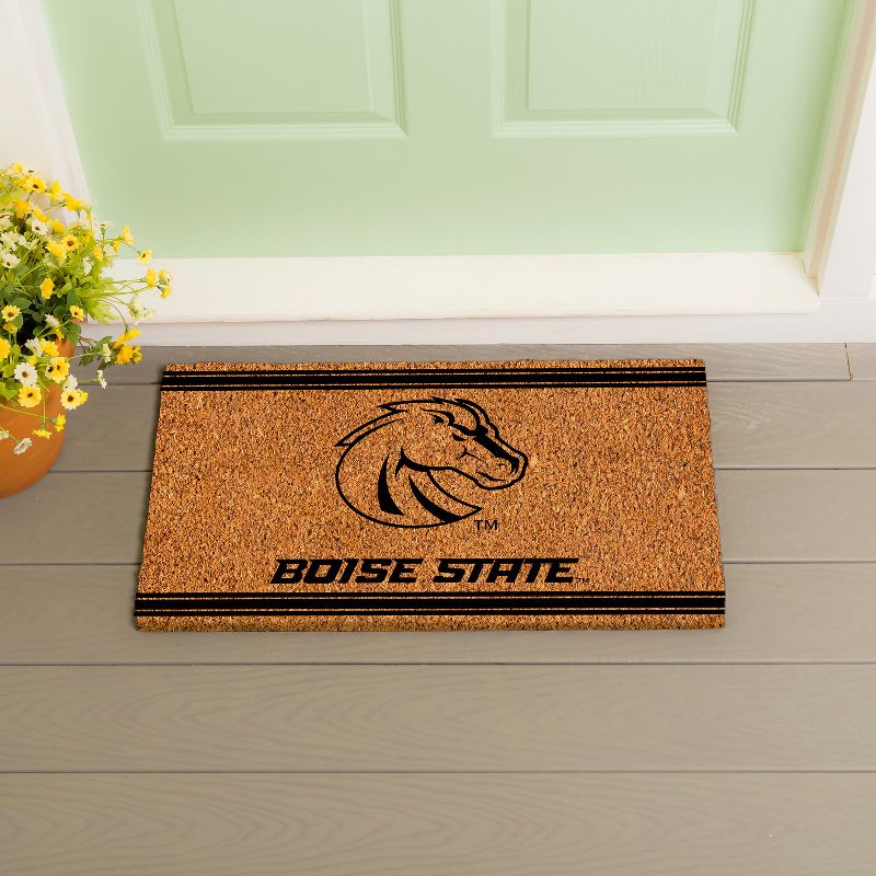 Evergreen Boise State University Logo Turf Mat, Brown- 28 x 16 Inches Indoor Outdoor Doormat, 5 of 8