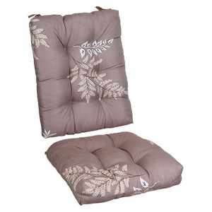 NewHome"2Pcs Rocking Chair Cushion Set with Non-Slip Ties, Polyester Fiber Filling for Comfort & Support"BeigeBlueCoffee&Grey - 1 of 4