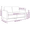 vidaXL Modern 2-Seater Foam-Padded Sofa with Faux Leather Upholstery - Sturdy Metal Frame - Easy to Clean Surface - 4 of 4