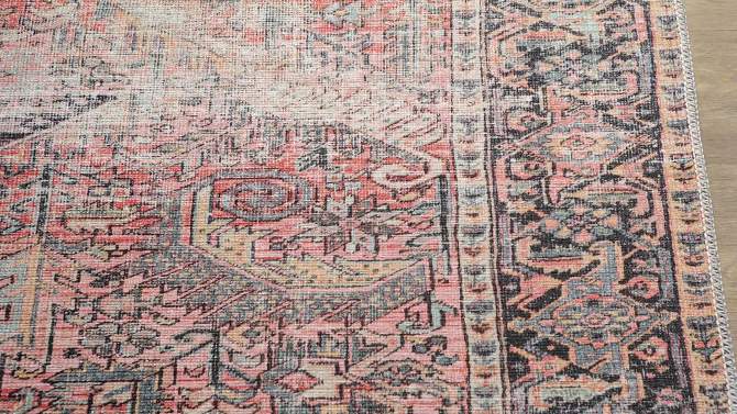 8&#39;10&#34;x12&#39; Kemer Traditional Machine Washable Rug Coral Pink - Artistic Weavers, 2 of 7, play video
