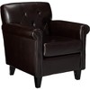 Bonded Leather Tufted Fully Padded Club Chair with Compact Design for Small Spaces for Living Room - 4 of 4