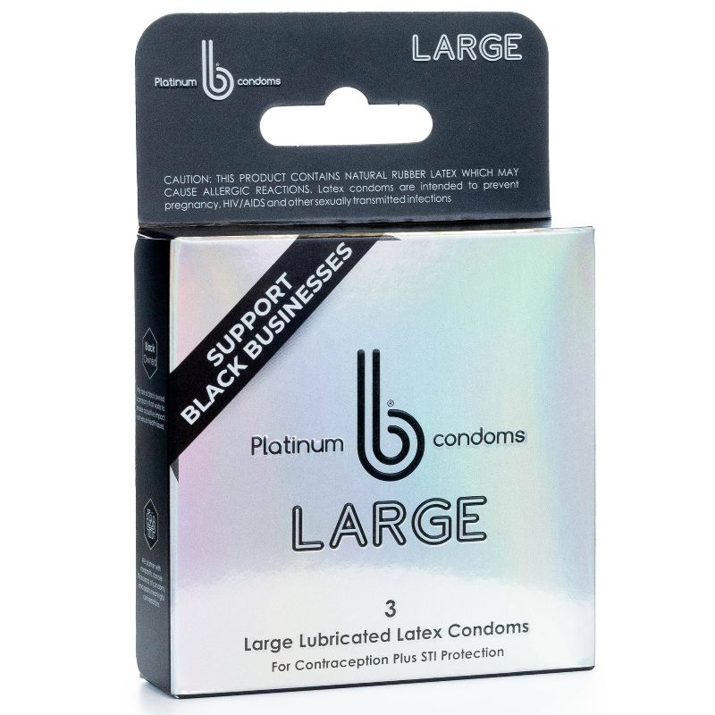b condoms Platinum Condoms - L - 3ct, 2 of 6