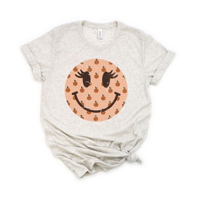Simply Sage Market Women's Smiley Face Peaches Short Sleeve Graphic Tee