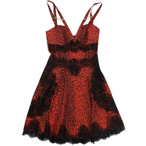 GUESS Womens Nadine Embellished Fit & Flare Dress, Red, X-Small - 1 of 1
