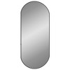 Aghana Digitals 31.5x13.8 Inch Matte Black Oval Synthetic Glass Wall Mirror - Minimalist Indoor - 3 of 4