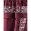 Kate Aurora Complete 5 Pc Window in a Bag Embroidered Floral Country Flax Sheer Curtain & Valance Set - 3 of 4