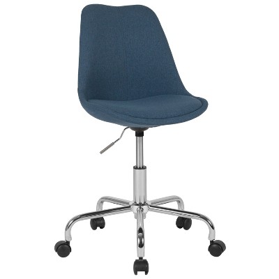 Flash Furniture Aurora Series Mid-Back Fabric Task Office Chair with Pneumatic Lift and Chrome Base