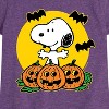Girls' - Peanuts - Snoopy Pumpkin Patch Fitted Short Sleeve Graphic T-Shirt - 2 of 4