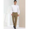 Lars Amadeus Men's Regular Fit Flat Front Chino Business Wedding Suit Pants - 3 of 4