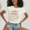 S.W.Smiley Sunshine Society - Women's Garment Dyed Graphic T-Shirt - 3 of 4