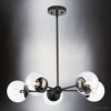 Urban Ambiance Luxury Minimalist Indoor Chandelier,  5-7/8''H x 28"W x 28''D,  Matte Black Finish, UHP4449 - 3 of 4