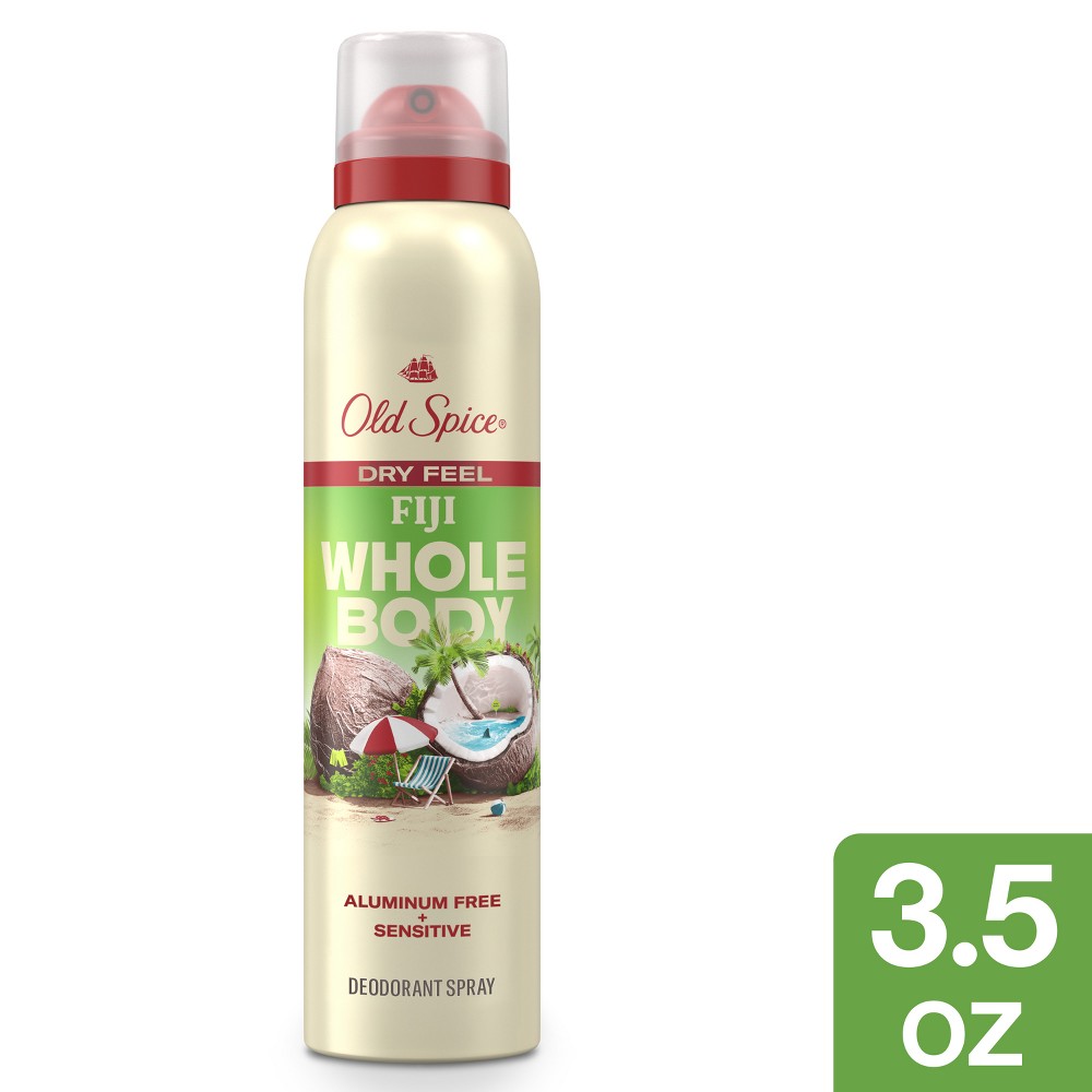 Photos - Deodorant Old Spice Whole Body Spray  for Men - Fiji - Aluminum-Free 3.5oz 